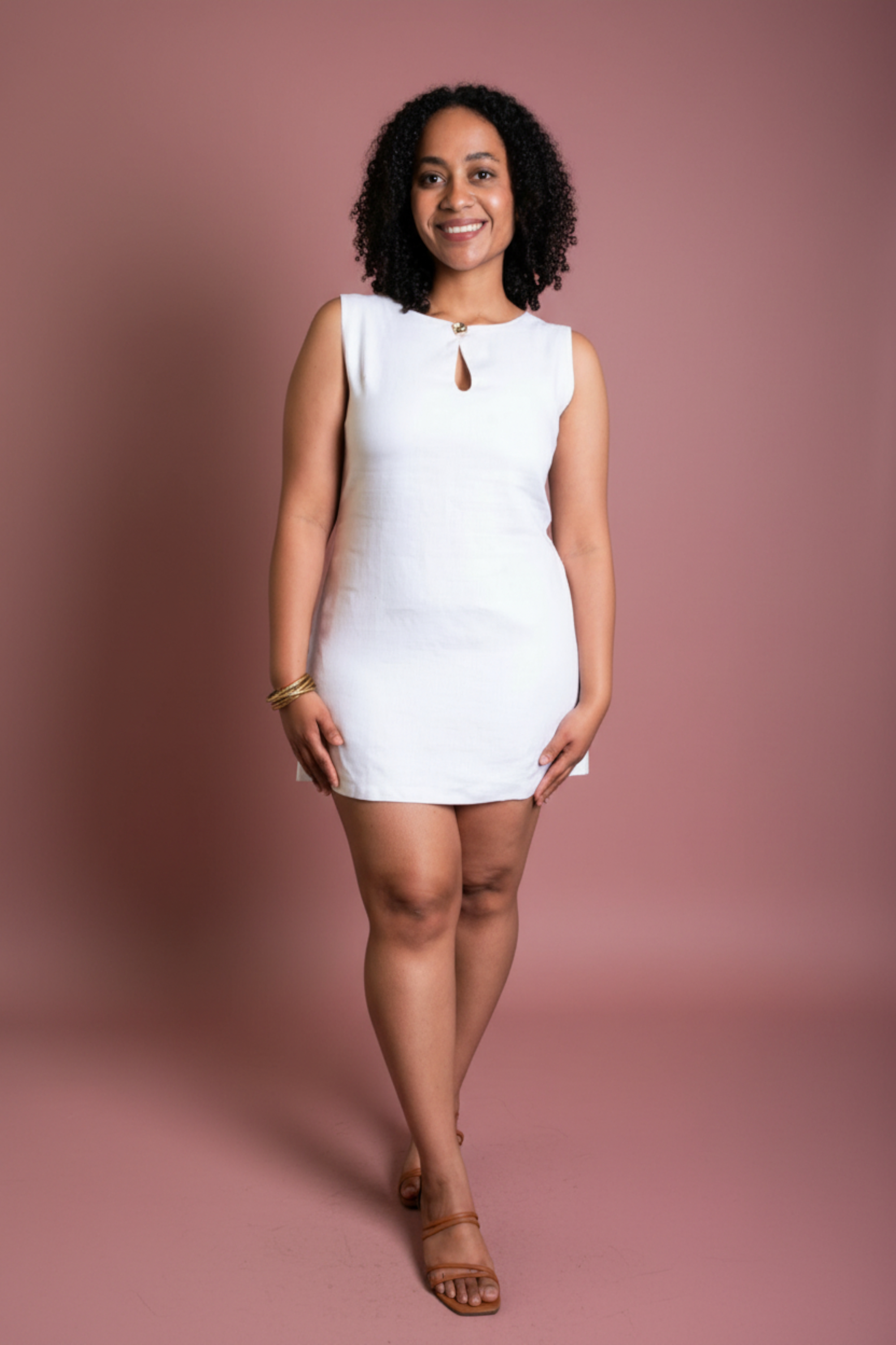Komic White Short Dress