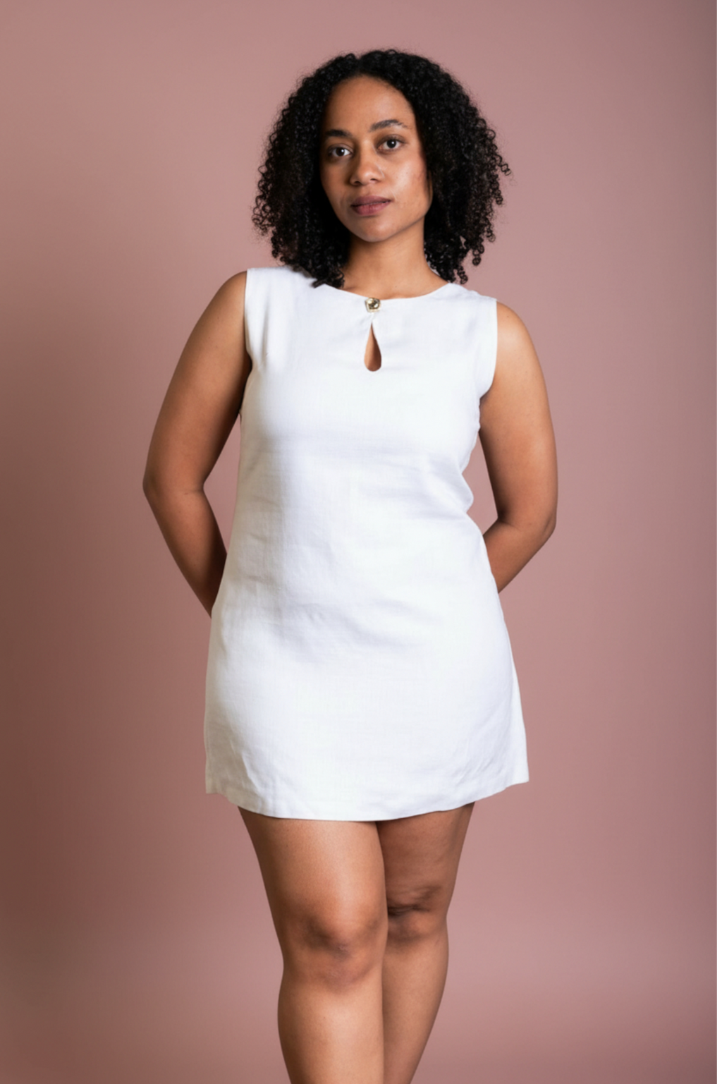 Komic White Short Dress