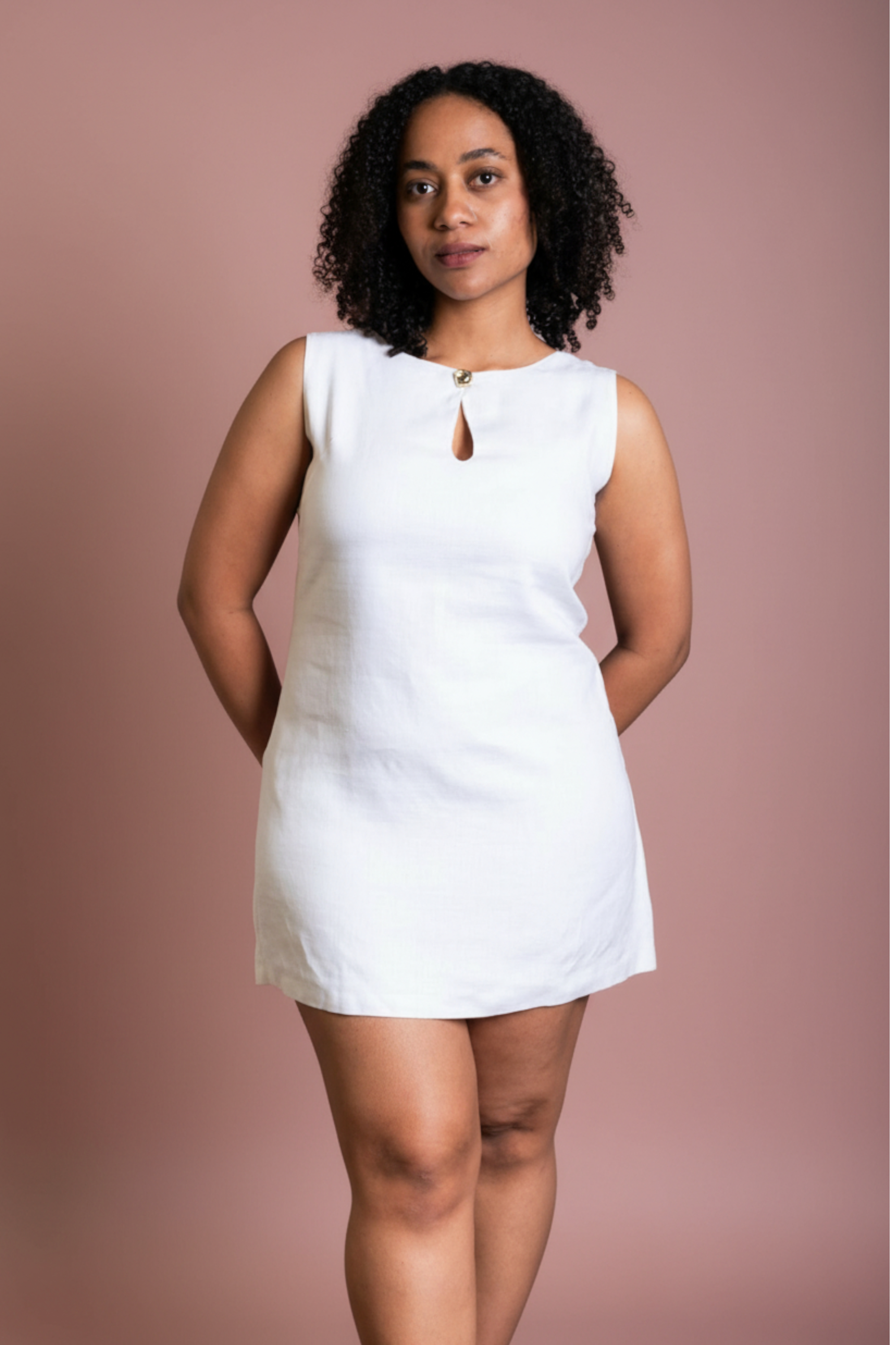 Komic White Short Dress