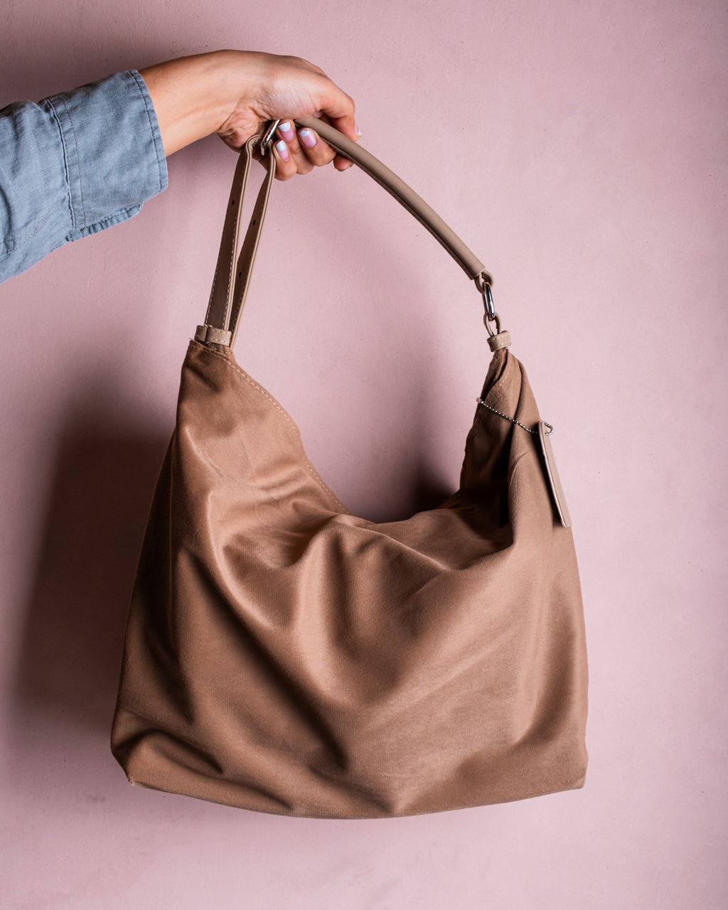 Sundarbans Suede Hobo Bag